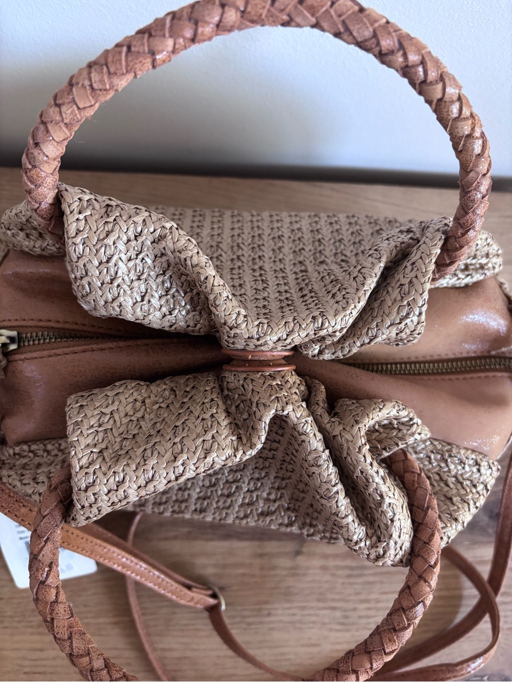 NWT HOBO Darling Small Satchel Crossbody Bag Purse - Meadow Woven Straw - Picture 7 of 14